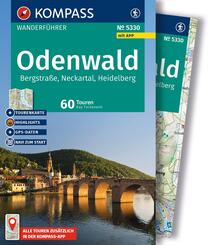 KOMPASS Wanderf&uuml;hrer Odenwald, Bergstra&szlig;e, Neckartal, Heidelberg, 60 Touren mit Extra-Tourenkarte