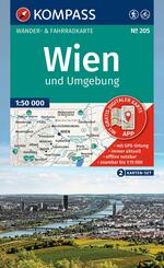 KOMPASS Wanderkarten-Set 205 Wien und Umgebung (2 Karten) 1:50.000
