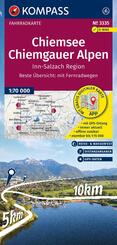 KOMPASS Fahrradkarte 3335 Chiemsee, Chiemgauer Alpen, Inn-Salzach-Region 1:70.000