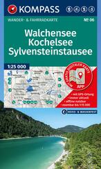 KOMPASS Wanderkarte 06 Walchensee, Kochelsee, Sylvensteinstausee 1:25.000