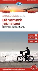 BVA ADFC Radtourenkarte D&auml;nemark, J&uuml;tland Nord/Denmark, Jutland North 1:150.000